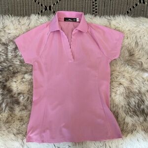 RLX Ralph Lauren Scallop Placket Womens Golf Polo